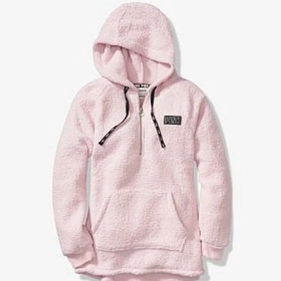 PINK Victoria's Secret Tops - LAST 1! NEW VS PINK Sherpa hoodie baby pink
